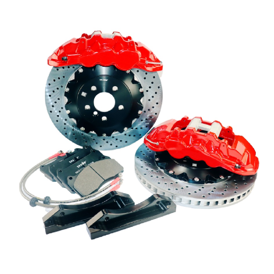 Big six cylinder split caliper front wheel kit