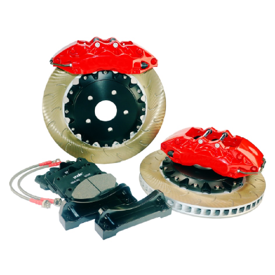 Small six cylinder caliper front wheel kit